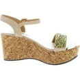 thumbnail image 2 of DBDK Womens Laveda-1 Ankle Strap Cork Wedge Platform Sandals, 2 of 4