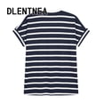 thumbnail image 4 of Dlentnea Womens Striped Tops Short Sleeve Shirts Summer Fashion Outfits Dressy Casual Business Blouse Clothes, 4 of 7