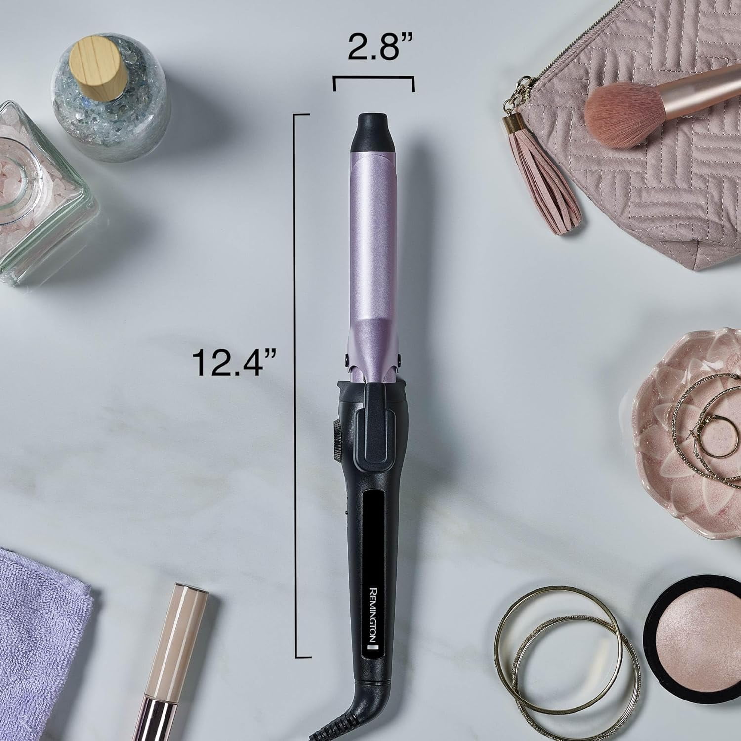 Remington Anti-Static 1-Inch Clipped Curling Iron with Titanium Protection, Fast Heat-Up, Ceramic Barrel for Soft Classic Curls & Defined Waves, Auto Shut-Off