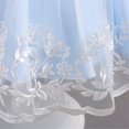 thumbnail image 5 of Gubotare Flower Girl Dress Toddler Girl Tulle Dress Summer Puffy Sleeve Baby Girl Party Casual Dresses (Blue,Size 5-6 Years), 5 of 9