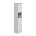 thumbnail image 5 of Nmkwnr 2 Door Storage Cabinet with 4 Inner Shelves and 1 Open Shelf, 69" H Storage Cabinet for Living Room, Bathroom, White, 5 of 7