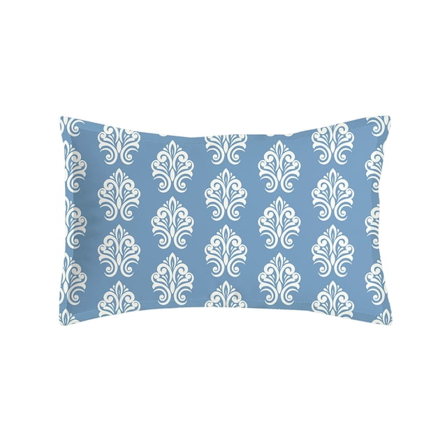 Ohufall Blue Digital Print Pillow Covers Hotel Quality Polyester Case Simple Style For Home Student Holiday Everyday Bedding Home Goods
