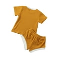 thumbnail image 7 of Qiylii Newborn Baby Summer Ribbed Outfit Short Sleeve T-shirt+Shorts,0-3T, 7 of 7
