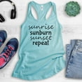 thumbnail image 2 of Sunrise Sunburn Sunset Repeat Tank Top, Ladies Racerback Tank Top, Beach Tank, Vacation Tank, Cancun, X-Large, 2 of 3