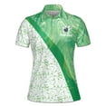 thumbnail image 2 of Customize Name Team Name Bowling Player Green Marble Women's Polo Shirt S-5XL, 2 of 7