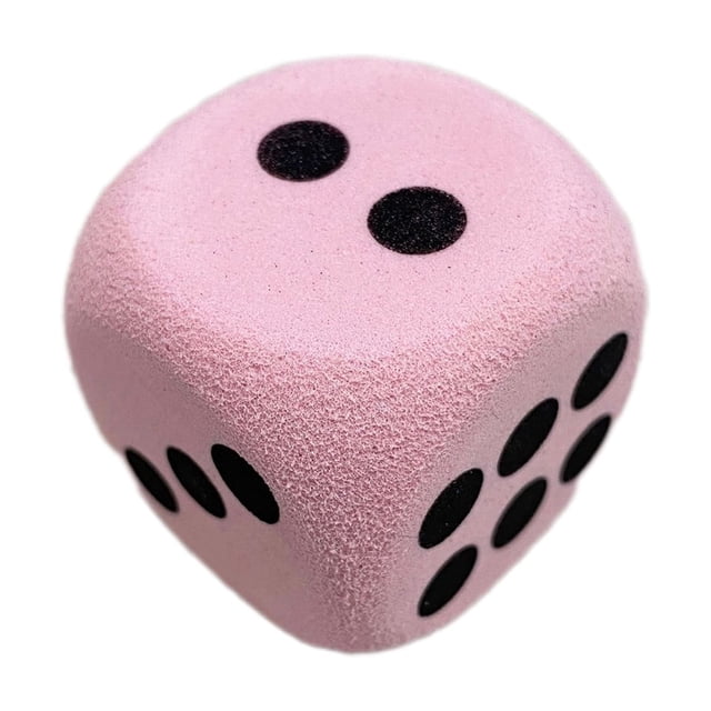 Pink Eva Foam Dice Six Sided Gift Exchange Toy Pink Color For Holiday Party Games Colored Dice With Smooth Surface Durable