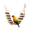 thumbnail image 3 of fashionhome Random Color Pet Birds Parrot Swing Toys Climbing Ladder Wooden Chewing Hanging Rope Toy Cage Decor, 3 of 5