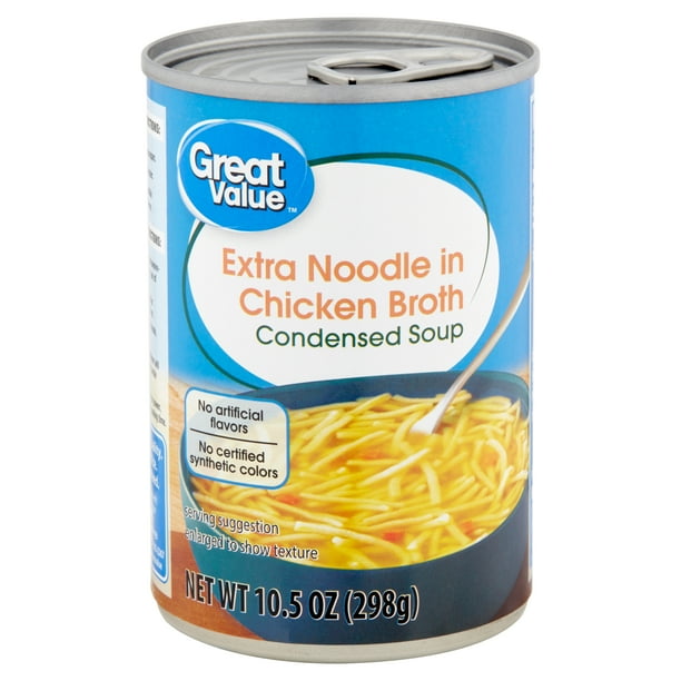 Great Value Extra Noodle in Chicken Broth Condensed Soup, 10.5 oz