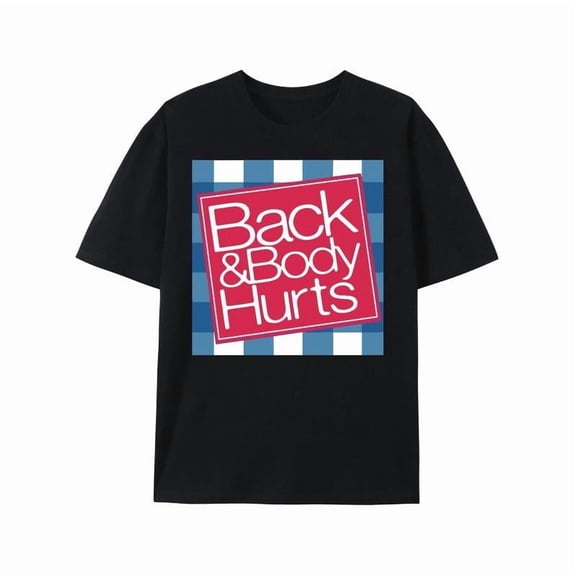 short sleeve shirt elaxed Fit Graphic T Shirt for Men - Casual Short Sleeve Tee with Funny 'Back And Body Hurts' Print for Summer, Spring