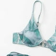 thumbnail image 4 of Maillots de Bain 3 Pcs pour Femmes Ensemble Bikini Triangle Sexy String avec Paréos, 4 of 6