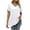 White, variant on Elainilye Fashion Shirts for Women Trendy Loose Casual Short Sleeve V-Neck Solid Casual Blouse T-shirt Tunic Tops,Green