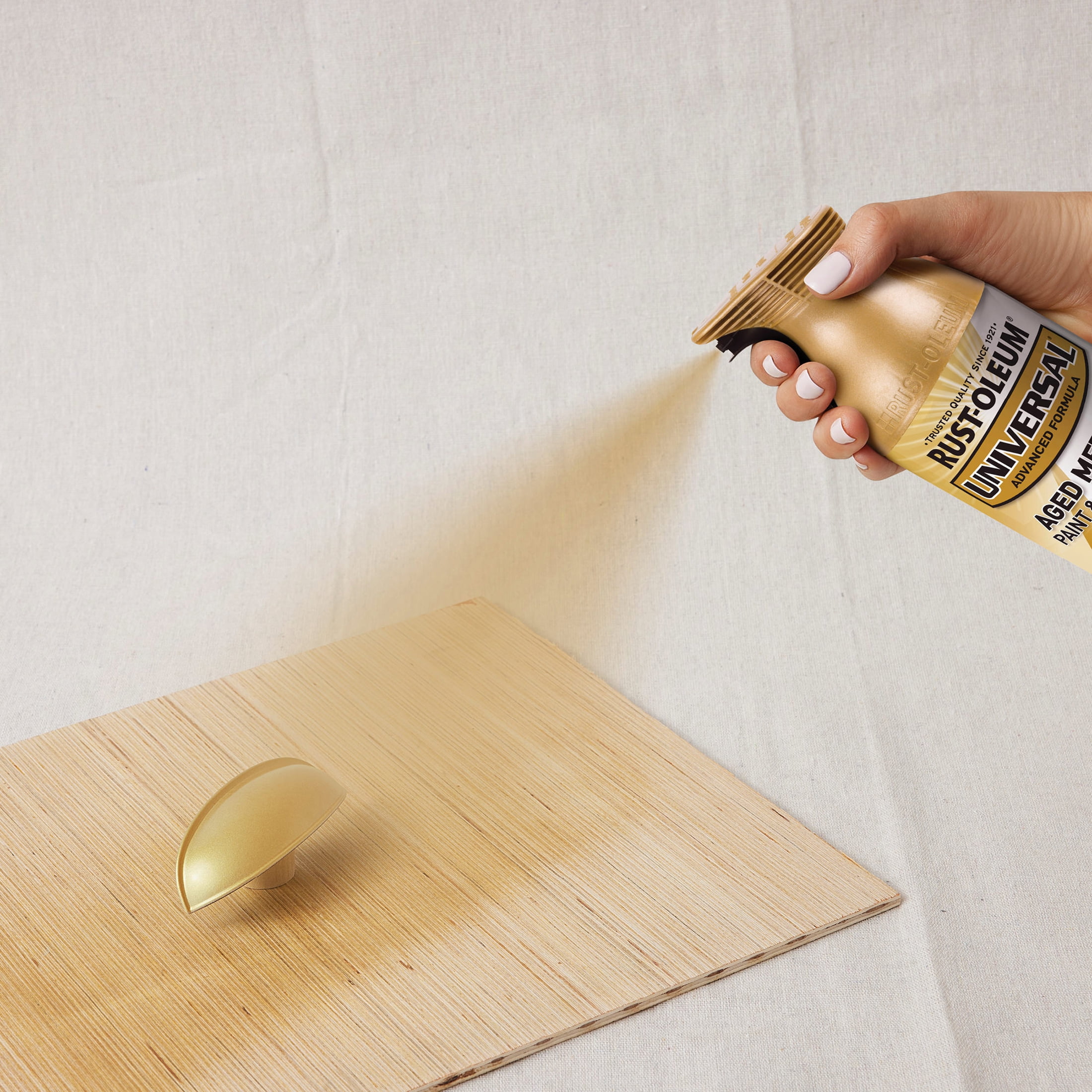 6 Pack, Vintage Gold, Rust-Oleum Universal All Surface Interior/Exterior Metallic Spray Paint-342918, 11 oz