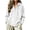 White Sweatshirts, variant on Qgtaibl Hooded Sweatshirts for Women Button V Neck Long Sleeve Drawstring Hoodies Velvet Soft Comfy Casual Pullovers with Kangaroo Pocket White XXL