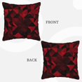 thumbnail image 4 of Velvet Rimmed Pillowcase Is Not Easy To Open Line Deformation Invisible Zipper Opening And Closing Only Pillowcase Does Not Contain Pillow Core Darkred Geometric Patterns_1 20"X20", 4 of 8