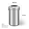 thumbnail image 2 of Bote de basura comercial EKO Urban Acero Inoxidable 60L EK9055M-60L, 2 of 10