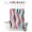 Coral Red, Teal Blue, Soft Cream, Charcoal, Aqua, variant on No Hook Shower Curtain, Pink Teal Striped Shower Curtains for Bathroom with See Through Top Window, Modern Colorful Abstract Lines Waterproof & Washable Bath Curtain Stall 48"x72"