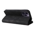 thumbnail image 6 of Multifunctional Case for iPhone 12 Pro/12, [RFID Blocking] 9 Credit Cards Holder with Wrist Strap, Premium PU Leather Zipper Wallet Purse Magnetic Flip Phone Cover For iPhone 12/12 Pro, Black, 6 of 12