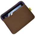 thumbnail image 4 of Slim Neoprene Laptop Sleeve & Tablet Bag, Premium 10.6 Inch Reversible Water Resistant Shockproof Sleeve Case Bag Pouch with Accessory Pocket for Tablets, Netbook, eBook - Chocolate Brown/Teal Blue, 4 of 5