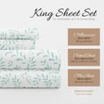 thumbnail image 4 of Linen Market 4 Piece Sheet Set Patterned, King, Burst of Vines Light Blue, 4 of 4