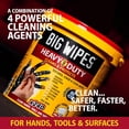 thumbnail image 3 of Big Wipes Heavy Duty Hand Cleaning Wipes, Textured Cloths for Removing Grease and Grime, 240 Count Bucket, 3 of 8