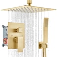thumbnail image 2 of Ceiling Mount Shower System Bathroom Shower Faucet Set Rain Showerhead with Handheld Spray Pressure Shower Trim Kit with Valve Showerhead Matte, 2 of 3