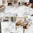 thumbnail image 5 of Marble Grey White Area Rug 5x7 FT, Non Slip Bedroom Throw Carpet, Cracked Rock Greyscale Fake Stone Washable Soft Floor Carpet Non-Shedding Rug for Dining Room Bedside Classroom Desk, 5 of 9
