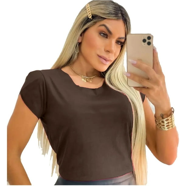 Blusa de ANTE para mujer Blusa de manga corta para mujer Deng Xun unisex