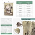 thumbnail image 6 of Farmhouse Flowers Tie Up Curtains for Windows, Balloon Window Shades, Retro Floral Leaves Country Wood Board Kitchen Window Treatments Roll Up Curtain for Basement/Nursery 52"x45", 6 of 8