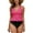#0043-Hot Pink, variant on Women Solid Color Backless Two Piece Bikini Set Push Up Wireless Padded Bathing Suit for Summer Beach Pool Party Vacation