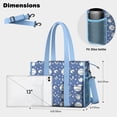 thumbnail image 5 of Teacher Tote Bag,Baseball Stars Pattern Teacher Utility Tote Bag,Large Work Tote Bags for Women with Multiple Pockets,Top Zipper Closure,13.8x10.6x6.7 Inch, 5 of 5