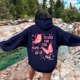 thumbnail image 2 of Sudadera con capucha Gotyou Pink Palm Puff gráfica rosa XL, 2 of 6
