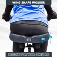 thumbnail image 6 of X WING New-Age Noseless Bike Seat Cushion for Men & Women - Extra Padding & Wide - Suitable for City, Electric, Stationary Bikes - Compatible with Peloton Bikes – Wide Winged Bike Seat with Cushion, 6 of 6