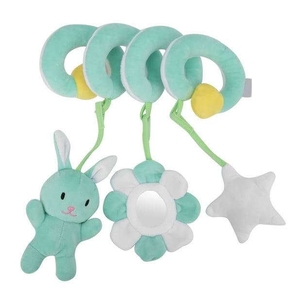 Sonajero colgante para cochecito de bebé, juguete de peluche para recién nacidos, color verde