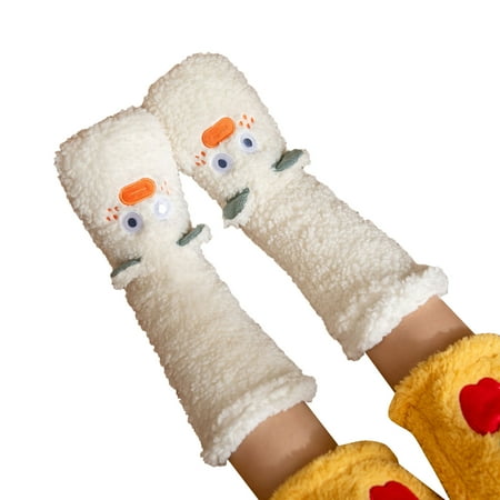 

Qxutpo Womens Socks Winter Fashion Bedroom Wearing Plush Carpet Plush Thickened Sleep Snow Socks