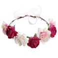 thumbnail image 1 of Corona de flores Diadema Corona de rosas Guirnalda Bandas para el cabello Boda floral Aro para el cabello nupcial Mujeres Damas Cinta de hojas Decoración de fiesta Tocado Sombreros Navidad Tocado hech, 1 of 5