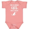 thumbnail image 3 of Inktastic Life Is Rough Cats Boys or Girls Baby Bodysuit, 3 of 5