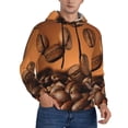 thumbnail image 2 of Goofa Coffee Beans for Men's Hooded Sweatshirt - Lightweight Pullover Hoodie with Kangaroo Pocket, Perfect for Everyday Wear-Small, 2 of 7