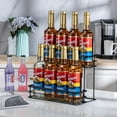 thumbnail image 5 of Coffee Syrup Organizer Rack, (8 Bottle Capacity),2 Tier Coffee Syrup holder for Coffee Bar Accessories,Kitchen,Storage for Syrup, Wine, Dressing（Black）, 5 of 13