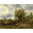 thumbnail image 3 of Frederick Waters Watts 14x12 Black Modern Framed Museum Art Print Titled - A Lock on the Stour, 3 of 5