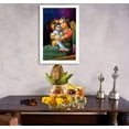 thumbnail image 3 of IBA Indianbeautifulart Baby Krishna With Maa Yashodha Picture Frame Religious Poster Black Wall Frame Deity Photo Frame Wall Decor&nbsp;For Home/ Office/ Temple-10 x 12 Inches, 3 of 7