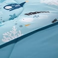 thumbnail image 6 of Sleep Zone Kids Twin Bedding Comforter Set - 5 Pieces Super Cute & Soft Bedding Sets & Collections with Comforter, Sheet, Pillowcase & Sham - Fade Resistant Easy Care (Little Fish), 6 of 6