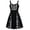 Gray Halloween Dresses for Women, variant on QATAINLAV Women's Gothic Plaid Mini Dress O-Ring Front Zip A-Line Gothic Dresses Halloween Cosplay Costume