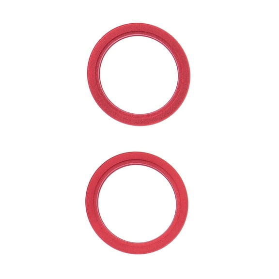 Replacement Glass Ring Camera Lens Cover For Apple iPhone 13 (A2631) / 13 Mini (A2626) - Red (2 Pieces)
