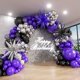 thumbnail image 1 of Kit de arco de globos ADOINBY morado/negro con 132 piezas para fiestas, 1 of 6