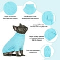 thumbnail image 4 of ZDM Small Dog Pullover Sweater, Cold Weather Cable Knitwear, Classic Turtleneck Thick Warm Clothes for Chihuahua, Bulldog, Dachshund, Pug (Peacock Blue, Small), 4 of 7