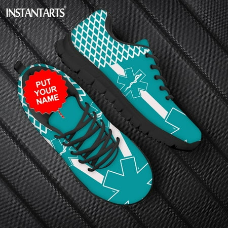 

Fashion Blue and White EMT EMS Design Woman Flats Casual Shoes Women Jogging Sport Shoes Footwear Summer Walking Ladies Sneakers