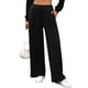 thumbnail image 3 of Pantalones Deportivos de Pierna para Mujer, Cintura Alta, Holgados y con Cordón Ajustable Negro S, 3 of 9