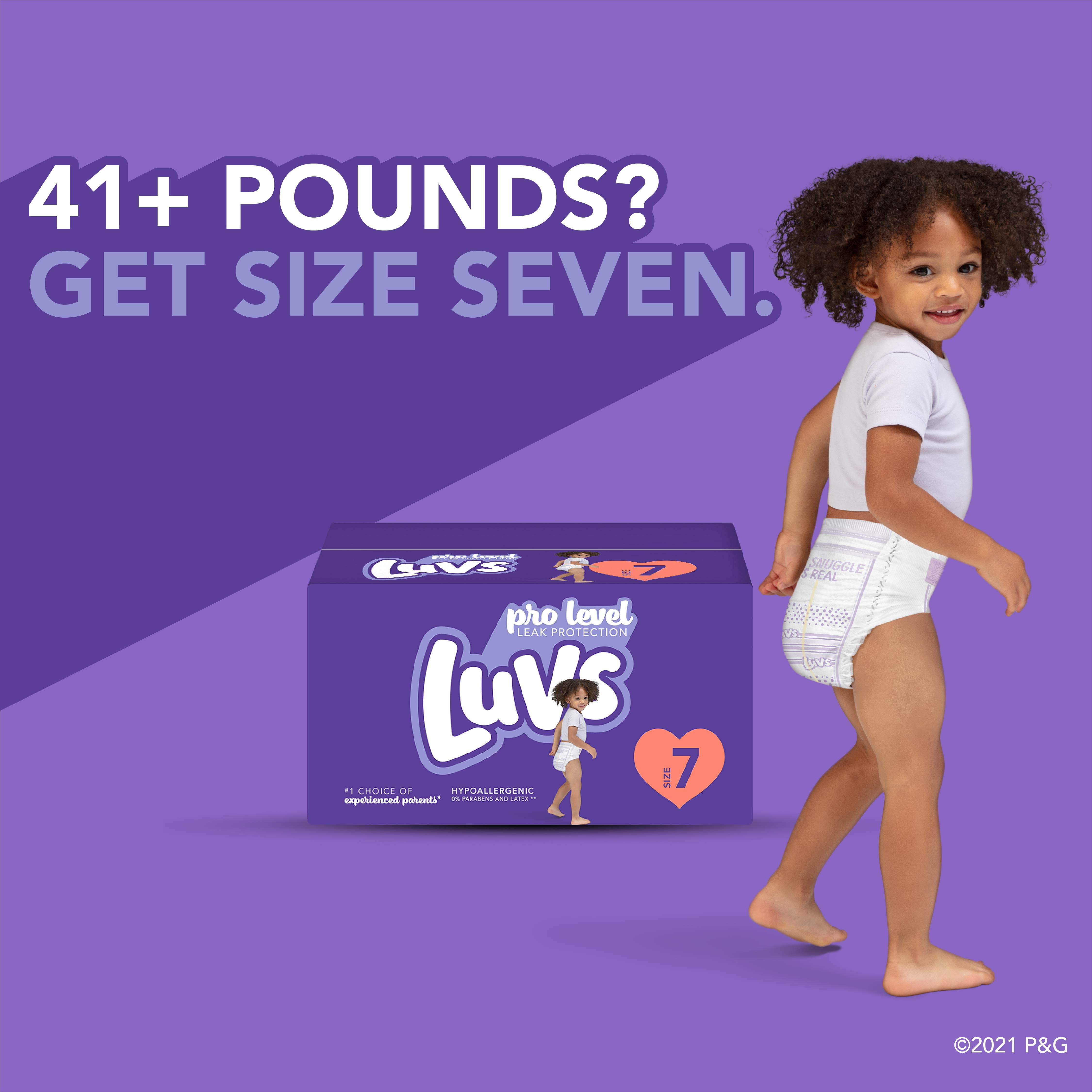 Luvs Pro Level Leak Protection Disposable Baby Diapers Size 7 64 Count