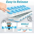 thumbnail image 5 of Ice Tray Easy Release White Ice Cube Trays, 16 Cube (Pack of 2) (2867-WHT-2), 5 of 5