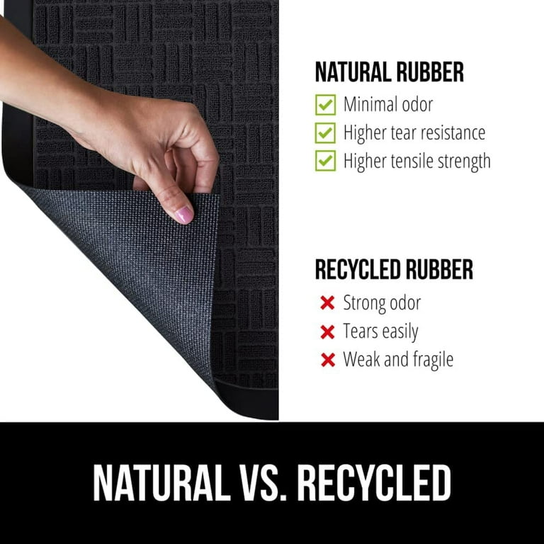 Gorilla Grip Original Durable Rubber Door Mat Heavy Duty Indoor Outdoor  35x23